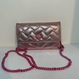 Kurt Geiger London
Pink Metallic Quilted Leather Crossbody Bag